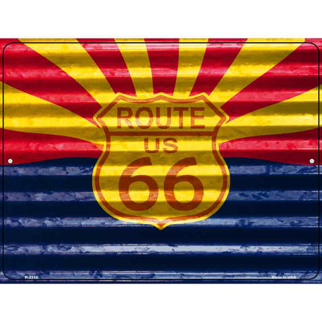 Route 66 Arizona Flag Novelty Parking Sign 9" x 12" (P)