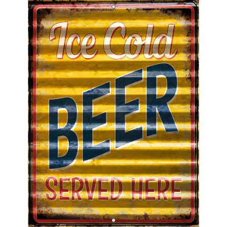 Ice Cold Beer Served Here Novelty Parking Sign P-2313 9" x 12" (P)