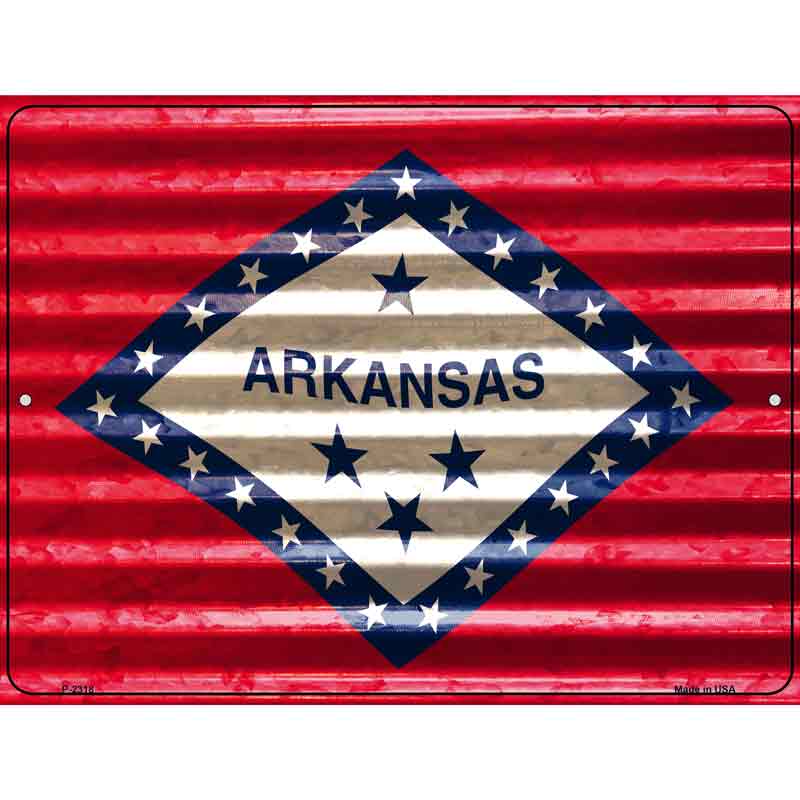 Arkansas Flag Novelty Parking Sign 9" x 12" (P)