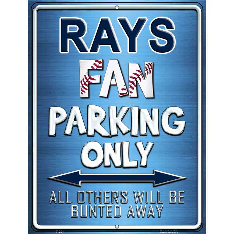 Rays Metal Novelty Parking Sign 9" x 12" (P)