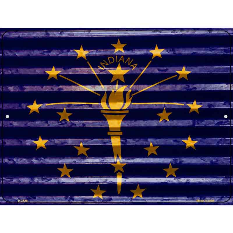 Indiana Flag Novelty Parking Sign 9" x 12" (P)