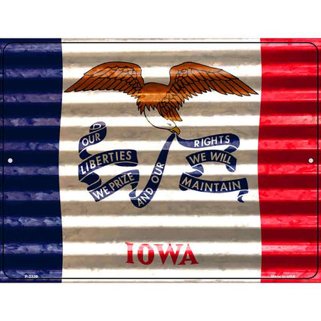 Iowa Flag Novelty Parking Sign 9" x 12" (P)