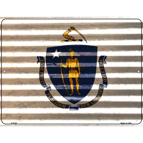 Massachusetts Flag Novelty Parking Sign 9" x 12" (P)