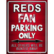 Reds Metal Novelty Parking Sign 9" x 12" (P)