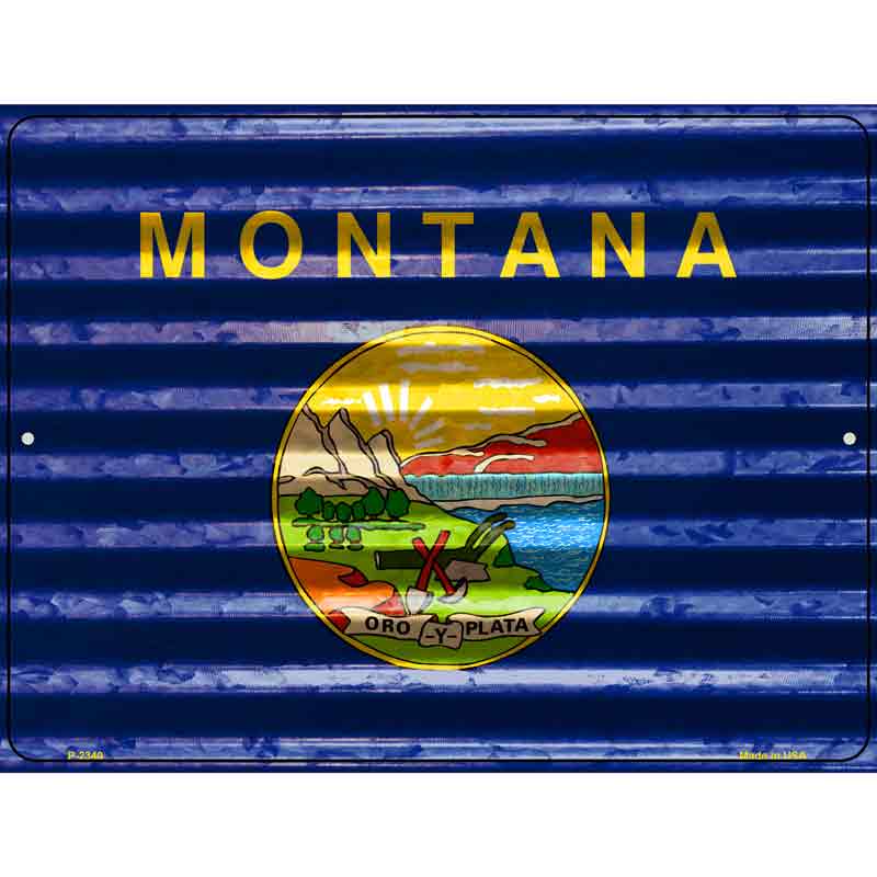 Montana Flag Novelty Parking Sign 9" x 12" (P)