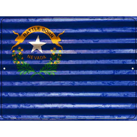 Nevada Flag Novelty Parking Sign 9" x 12" (P)