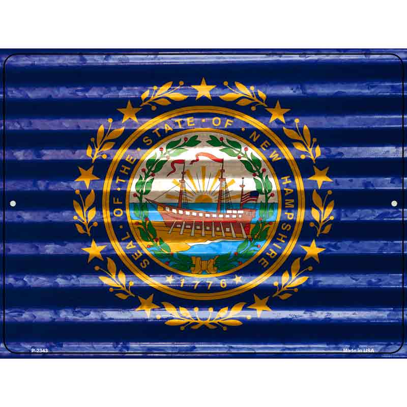 New Hampshire Flag Novelty Parking Sign 9" x 12" (P)