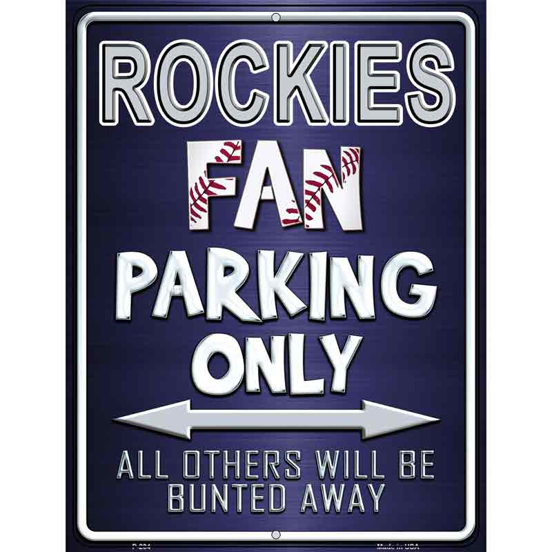 Rockies Metal Novelty Parking Sign 9" x 12" (P)