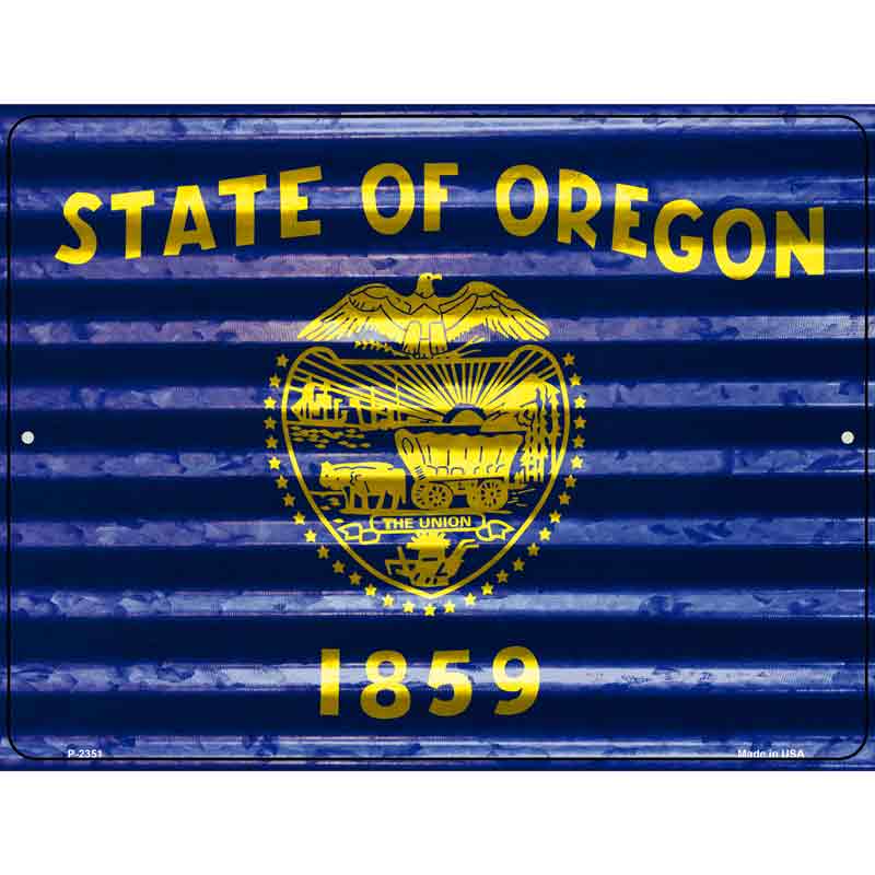 Oregon Flag Novelty Parking Sign 9" x 12" (P)