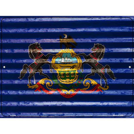 Pennsylvania Flag Novelty Parking Sign 9" x 12" (P)