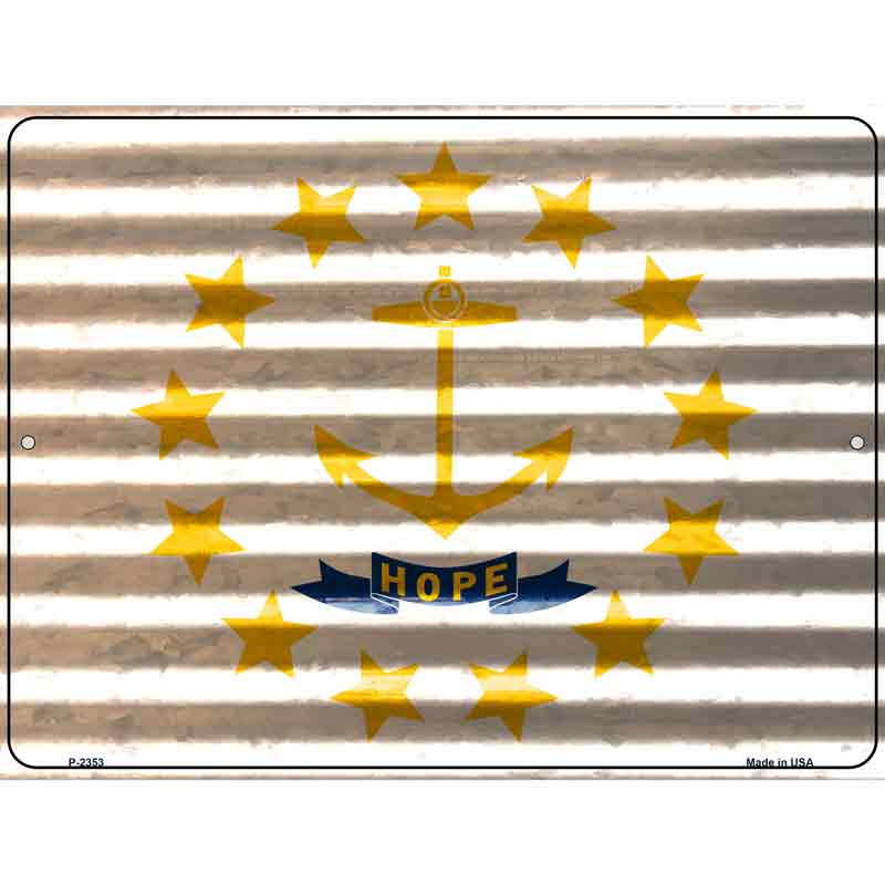 Rhode Island Flag Novelty Parking Sign 9" x 12" (P)