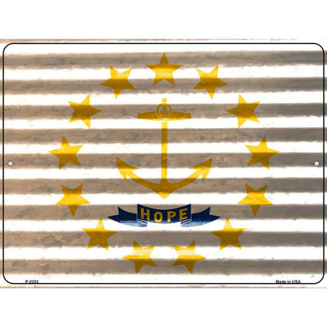 Rhode Island Flag Novelty Parking Sign 9" x 12" (P)