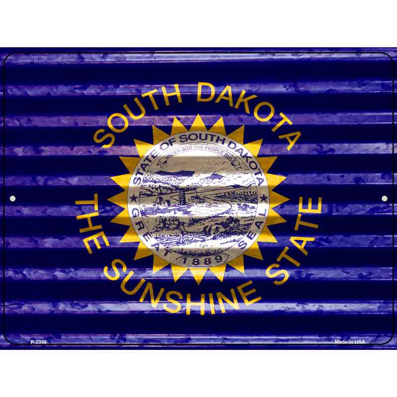 South Dakota Flag Novelty Parking Sign 9" x 12" (P)