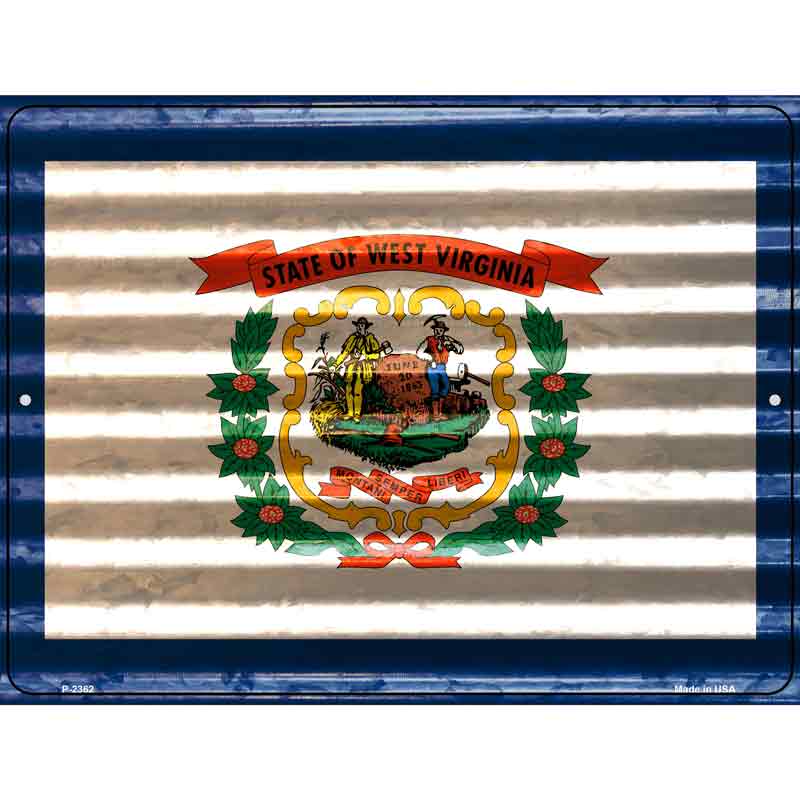 West Virginia Flag Novelty Parking Sign 9" x 12" (P)