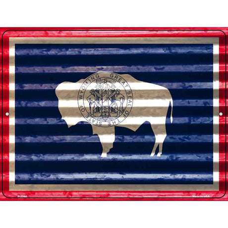 Wyoming Flag Novelty Parking Sign 9" x 12" (P)