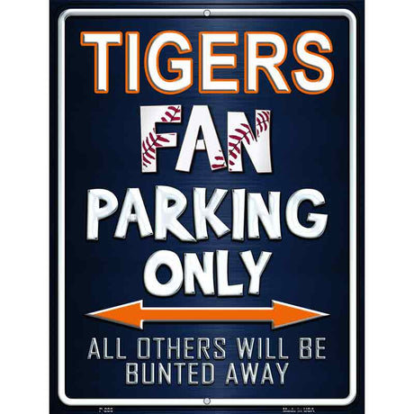 Tigers Metal Novelty Parking Sign 9" x 12" (P)