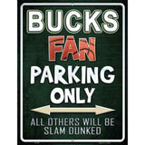 Bucks Metal Novelty Parking Sign 9" x 12" (P)