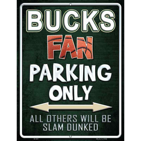 Bucks Metal Novelty Parking Sign 9" x 12" (P)