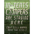 In Tents Campers Novelty Metal Parking Sign P-2423 9" x 12" (P)