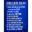 Man Cave Rules Novelty Metal Parking Sign 9" x 12" (P)