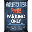 Grizzlies Metal Novelty Parking Sign 9" x 12" (P)