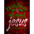 All About Jesus Novelty Metal Parking Sign 9" x 12" (P)