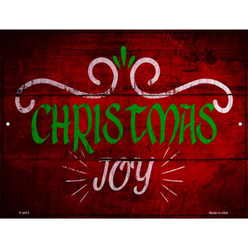 Christmas Joy Novelty Metal Parking Sign 9" x 12" (P)