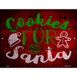 Cookies For Santa Novelty Metal Parking Sign 9" x 12" (P)