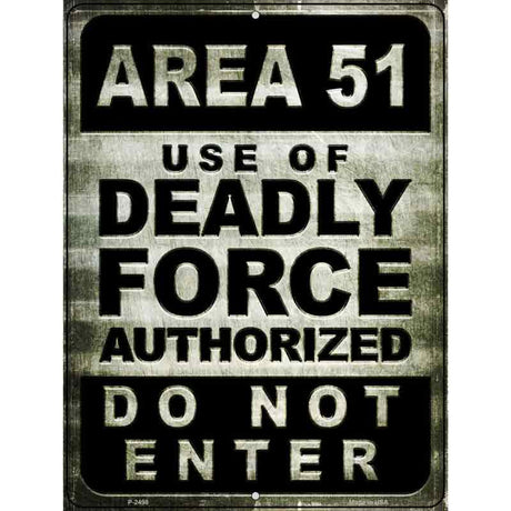 Area 51 Novelty Metal Parking Sign 9" x 12" (P)