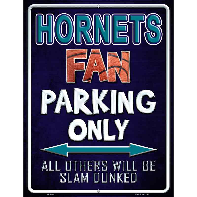 Hornets Metal Novelty Parking Sign 9" x 12" (P)