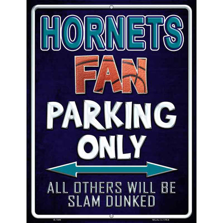 Hornets Metal Novelty Parking Sign 9" x 12" (P)