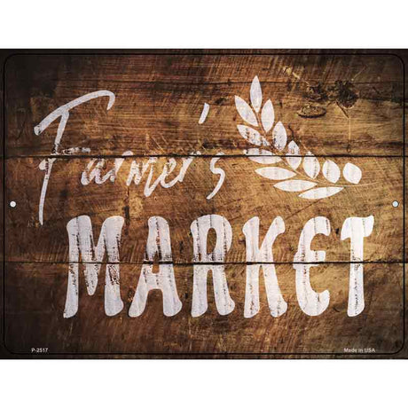 Farmers Market Novelty Metal Parking Sign 9" x 12" (P)