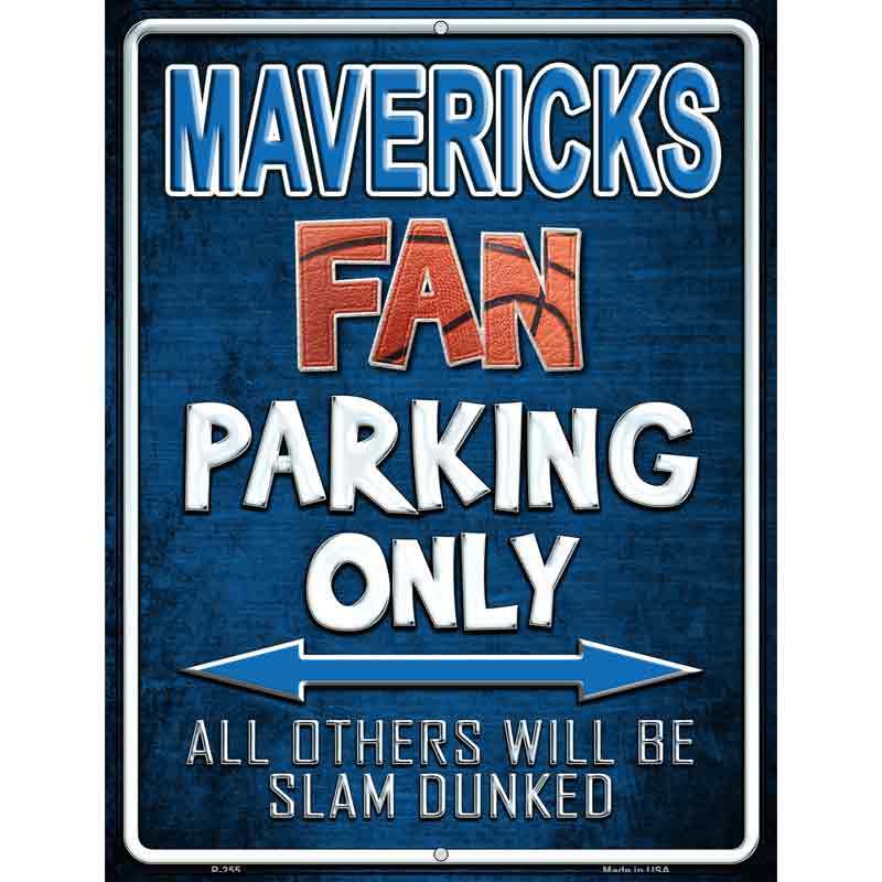 Mavericks Metal Novelty Parking Sign 9" x 12" (P)