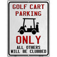 Golf Cart Parking Novelty Metal Parking Sign 9" x 12" (P)