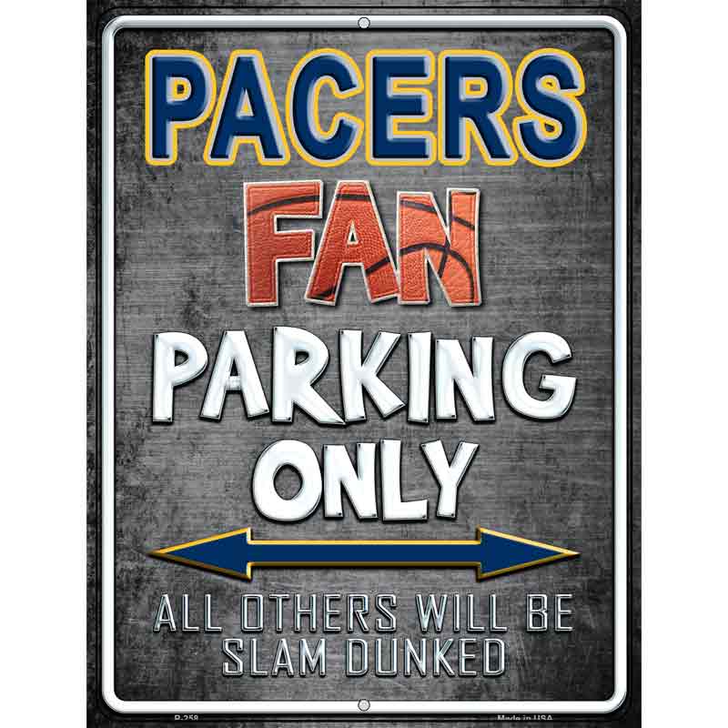 Pacers Metal Novelty Parking Sign 9" x 12" (P)