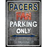 Pacers Metal Novelty Parking Sign 9" x 12" (P)