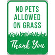 No Pets Allowed on Grass Novelty Parking Sign 9" x 12" (P)