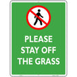 Please Stay Off Grass Novelty Parking Sign 9" x 12" (P)