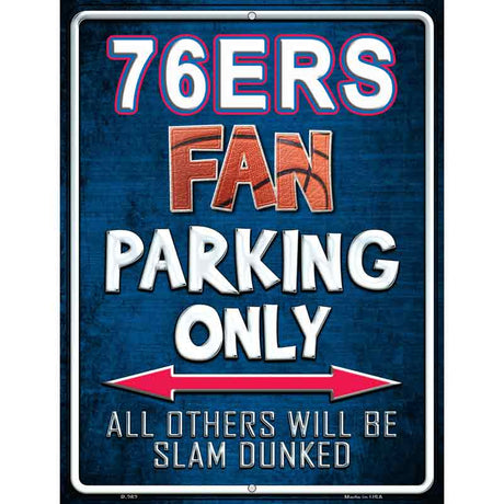 76ers Metal Novelty Parking Sign 9" x 12" (P)