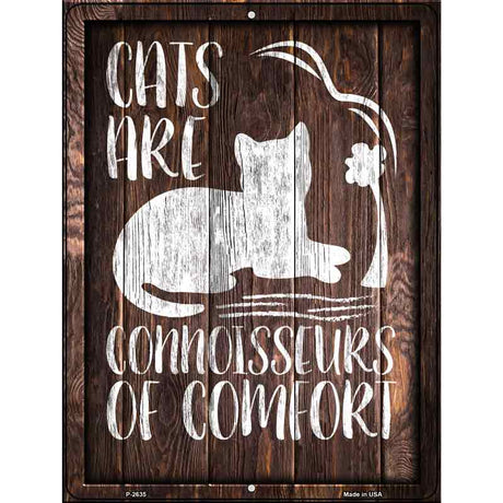 Cats Are Connoisseurs Novelty Metal Parking Sign 9" x 12" (P)