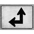 Left and Up Arrow Novelty Metal Parking Sign 9" x 12" (P)