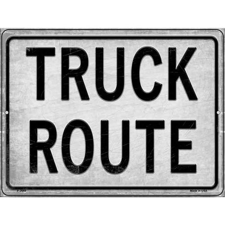 Truck Route Novelty Metal Parking Sign 9" x 12" (P)