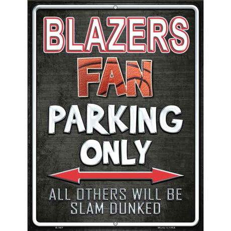 Trail Blazers Metal Novelty Parking Sign 9" x 12" (P)