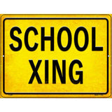 School XING Novelty Metal Parking Sign 9" x 12" (P)