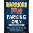 Warriors Metal Novelty Parking Sign 9" x 12" (P)