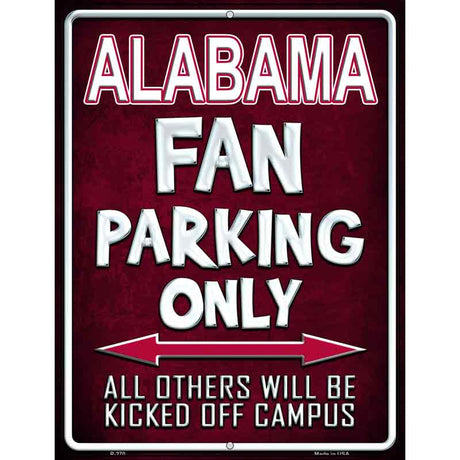 Alabama Metal Novelty Parking Sign 9" x 12" (P)