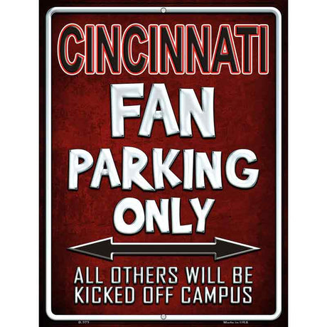 Cincinnati Metal Novelty Parking Sign 9" x 12" (P)