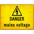 Danger Mains Voltage Novelty Metal Parking Sign 9" x 12" (P)