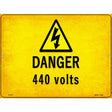 Danger 440 Volts Novelty Metal Parking Sign 9" x 12" (P)