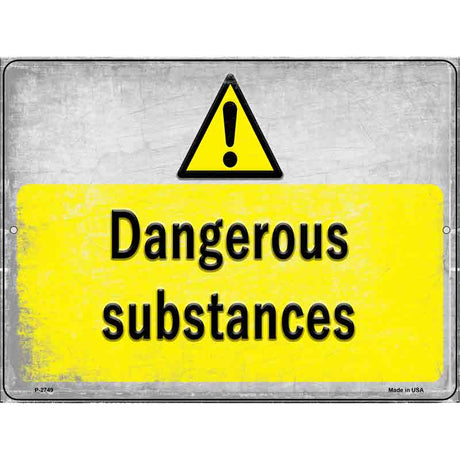 Dangerous Substances Novelty Metal Parking Sign 9" x 12" (P)